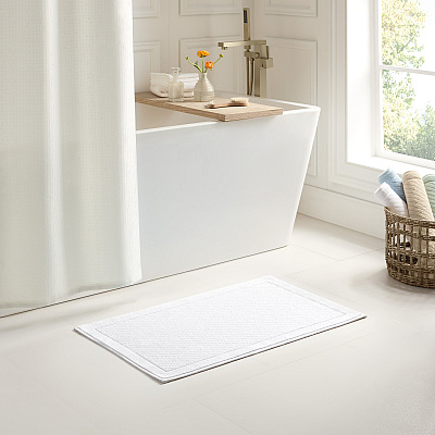 Cotton Bath Mat 20x32 White, Case Of 4 (HH-BM-2032-WH)