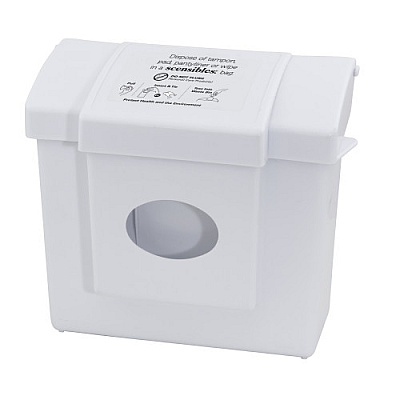 HOSPECO Combination Receptacle Dispenser, White Plastic, 11.5"x9.75"x5.625", 1 Each, 6/mc (CDW)