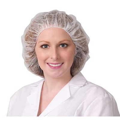 Proworks Bouffant Cap, Polyproplene, White, 21", Case Of 500 (DA-BC210)