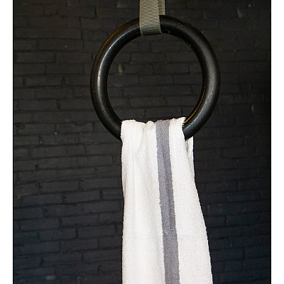 Power Gym Hand Towel 16x27 Gray Stripe, Pack Of 12 (PNP-PWR-1627-3GYCS)