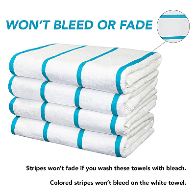 Las Rayas Beach Towel 30x60 Blue, Pack Of 4 (PNP-BT-HS3060-15BL)