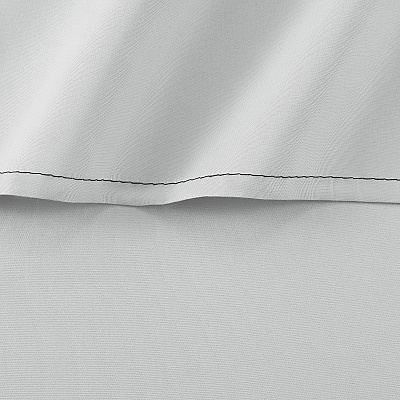 Host & Home Microfiber Flat Sheets - Twin - Gray W/ Black Hem, Pack Of 6 (P-MFS-66104-GY)