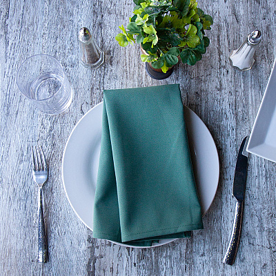 Mariposa Poly Spun Napkin 20x20 Green, Pack Of 25 (PNP-NAP-GREEN-25)