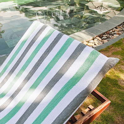 Cabo Cabana Chaise Cover 30x85 Grey/green, Pack Of 2 (P-CC-CC-GY/GR)