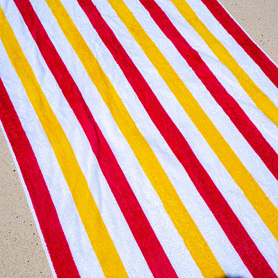 Cabo Cabana Beach Towel 30x70 Red/yellow, Pack Of 4 (PNP-CABOCABANA-RD/YL)