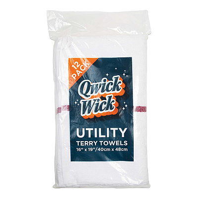 Qwick Wick Bar Mop Towel 30oz Red Stripe, Case Of 60 (N030-W65RD-5DZ)