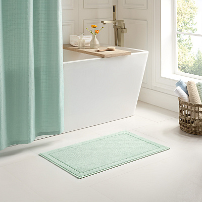 Cotton Bath Mat 17x24 Silt Green, Case Of 4 (HH-BM-1724-GR)