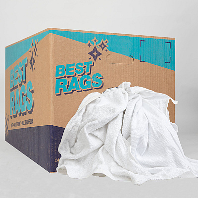 W54 Hand Towel Size Terry Wipers White 25lb Box (N-W54-25)