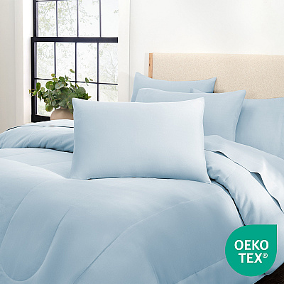 Family Essentials Bed In Bag 7pc - Queen - Blue, 7 Piece Set (P-BIAB-FQ-BL)