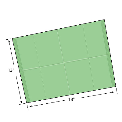 Adenna Dental Bibs Green 18 X13 4x125, Case Of 500 (BIB743G)