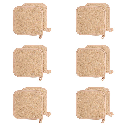 Cooks Linen Pot Holder 7x7 Tan, Case Of 144 (POT-TAN-CS)