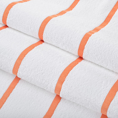 Las Rayas Beach Towel 30x60 Orange, Pack Of 4 (PNP-BT-HS3060-15OR)