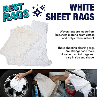R-w39 Sheet Reclaimed Rags White 10lb Box (R1-W39-10)