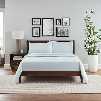 Aston & Arden Bamboo Sheet Set King Blue, 4 Piece Set (SS-BBKING-BL)