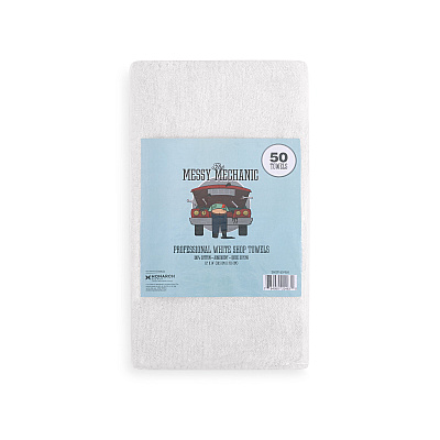Messy Mechanic Shop Towels 50 Pack 12x14 White, Bag Of 50 (PNP-SHOP-50-WH)