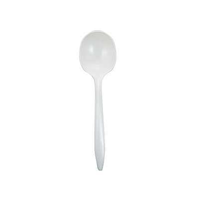 Medium Weight Polypropylene Unwrapped, Soup Spoon, White (1000 Per Case, Case Of 1000 (CPPMDSSBKW1)