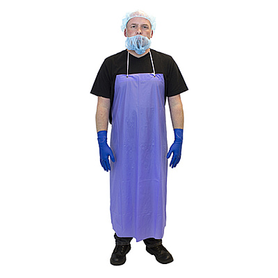 Unhemmed 6 Mil Vinyl Apron 35x45 Blue, Pack Of 12 (MUB-45SZ)
