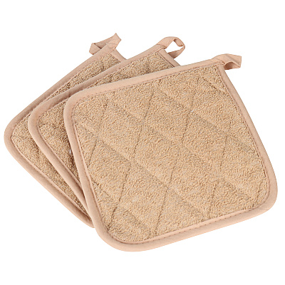 Cooks Linen Pot Holder 7x7 Tan, Case Of 144 (POT-TAN-CS)