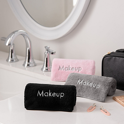 Bck2u Coral Fleece Makeup Washcloth 13x13 Grey, Pack Of 6 (PNP-MU-GREY)