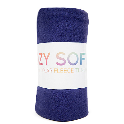 Cozy Soft Polar Fleece Throw 50x60 Navy (12pk), Case Of 12 (FLC-PLR-5060-NV-CS)