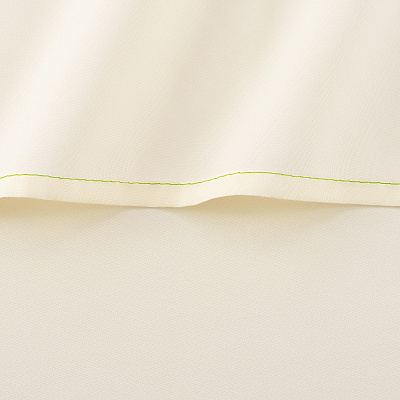 Host & Home Microfiber Flat Sheets - King - Ivory W/ Green Hem, Case Of 24 (MFS-108110-IV)
