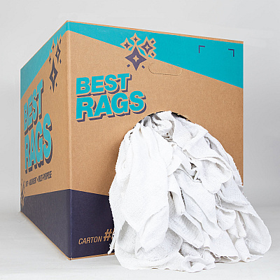 W69 Bar Mop Terry Wipers White 50lb Box, 50 Lb Box (N-W69-50)