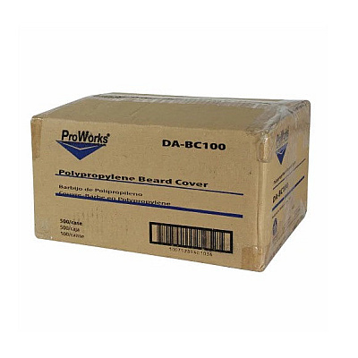 Proworks Beard Cover, Polyproplene, White, 500/cs, Case Of 500 (DA-BC100)