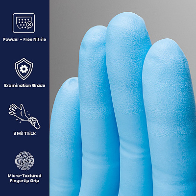 Empower Nitrile Powder Free 8 Mil Exam Gloves Blue 2xl, Case Of 900 (EPW449)