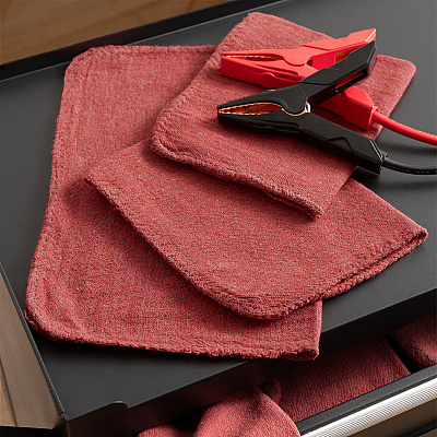 Messy Mechanic Shop Towels 100 Pack 12x14 Red, Bag Of 100 (PNP-SHOP-100-RD)