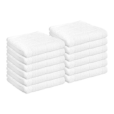 Cooks Linen Dishcloth 12x12 White, Pack Of 12 (PNP-DISH-WHITE)