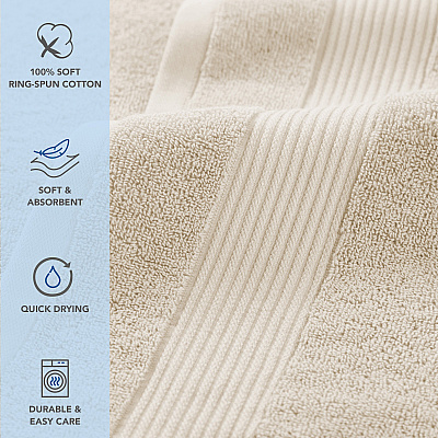 Host & Home Bath Towel 27x54 Ivory, Case Of 24 (HHBT-2754-IV-CS)