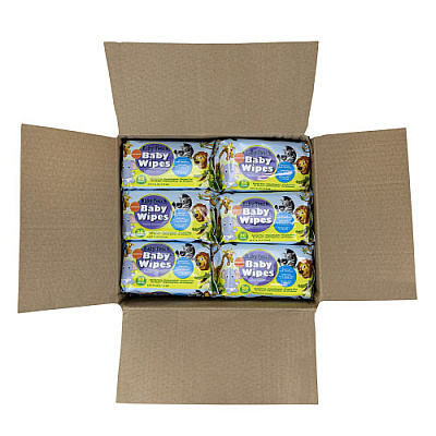  Baby Wipes, Unscented, 7" X 5.9", 80/pk, 24pks/cs, Case Of 24 Packs (82-2803)