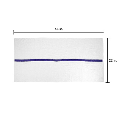 Power Gym Bath Towel 22x44 Blue Stripe, Pack Of 6 (PNP-PWR-2244-6BCS)