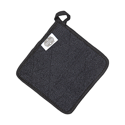 Cooks Linen Pot Holder 7x7 Black, Pack Of 12 (PNP-POT-BLACK)