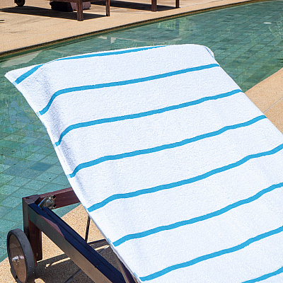 Las Rayas Chaise Cover 30x85 Blue, Pack Of 2 (PNP-CC-HS3085BL-2PK)