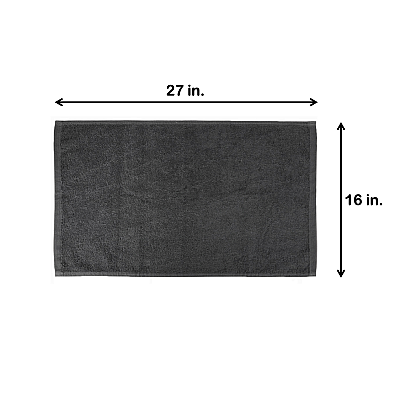 Cotton Jr. Salon Towel 16x27 Black, Case Of 180 (BBJ-1627-2.5BLK-CS)