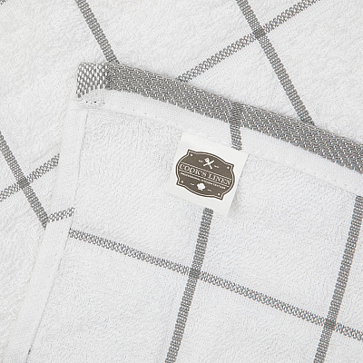 Cooks Linen Kitchen Towel 15x25 Grey, Pack Of 12 (PNP-KT-GREY)