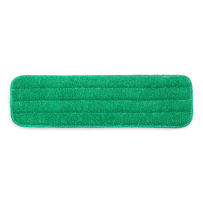 Microfiber Flat Wet Mop Pads Ecomony 18" Green, Pack Of 12 (PNP830018G-F)