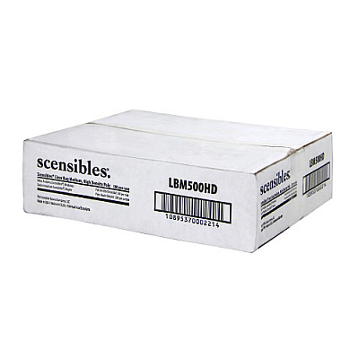 HOSPECO Poly Liner Bags, Natural, 12 Microfiber, 10"x4"x12", 500/cs, Case Of 500 (LBM500HD)