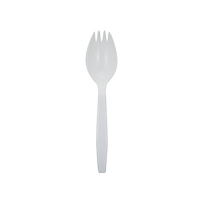 Spork Mid-weight Polypro White, Case Of 1000 (CPPMDSKBKW1)