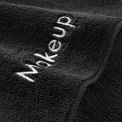 Bck2u Coral Fleece Makeup Washcloth 13x13 Black, Case Of 108 (MU-BLACK-CS)