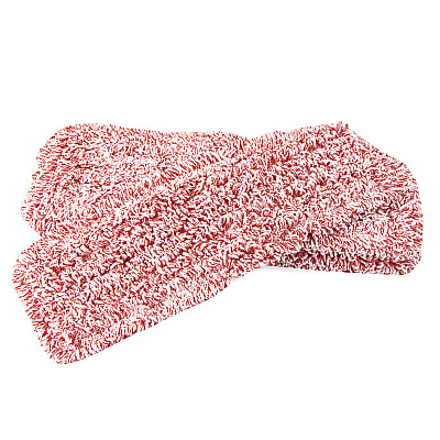 Wet & Dry Microfiber Mop Pad Looped 18" Red, Pack Of 12 (PNP860018R)