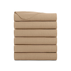 Cozy Soft Polar Fleece Throw Blanket 50x60 Beige (6pk), Pack Of 6 (P-FCPL-6PK-BG)