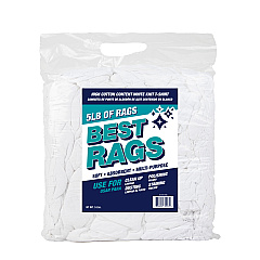W43 T-shirt Cleaning Rags White New 5lb Bag (N2-W43-5BG)