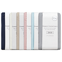 Family Essentials Microfiber Pillowcases Controlled Assortment, Case Of 24 (PCMF-STD-ASST)