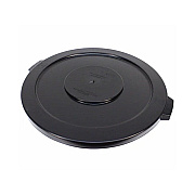 Gator Plus Container 32 Gallon Container Lid, Secure Fit, Durable Molded Construction, Drain Channels, Nsf 2 & 21 Certified, Made In Usa, Black, Case Of 6 (7733-5)