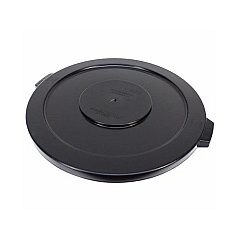 Gator Plus Container 32 Gallon Container Lid, Secure Fit, Durable Molded Construction, Drain Channels, Nsf 2 & 21 Certified, Made In Usa, Black, Case Of 6 (7733-5)