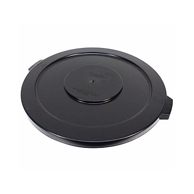 Gator Plus Container 32 Gallon Container Lid, Secure Fit, Durable Molded Construction, Drain Channels, Nsf 2 & 21 Certified, Made In Usa, Black, Case Of 6 (7733-5)