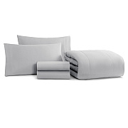 Family Essentials Bed In Bag 5pc - Twin - Grey, 5 Piece Set (P-BIAB-TW-GY)