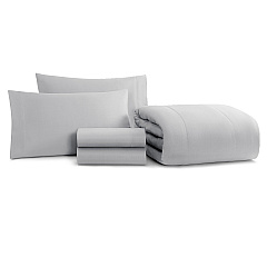 Family Essentials Bed In Bag 5pc - Twin - Grey, 5 Piece Set (P-BIAB-TW-GY)
